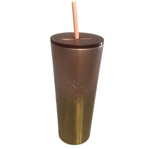 Starbucks Bronzed Gradient Tumbler With Straw 24 Fl Oz/710 Ml